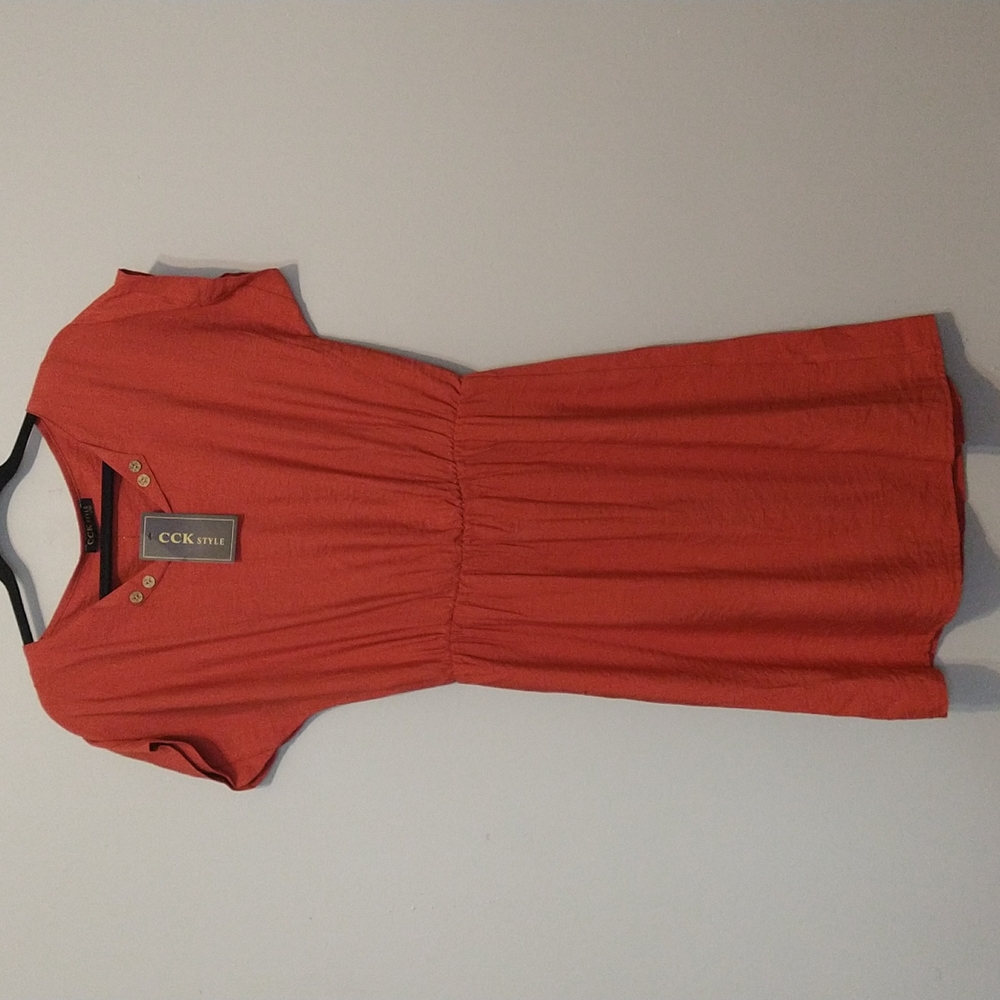 Burnt orange summer dress